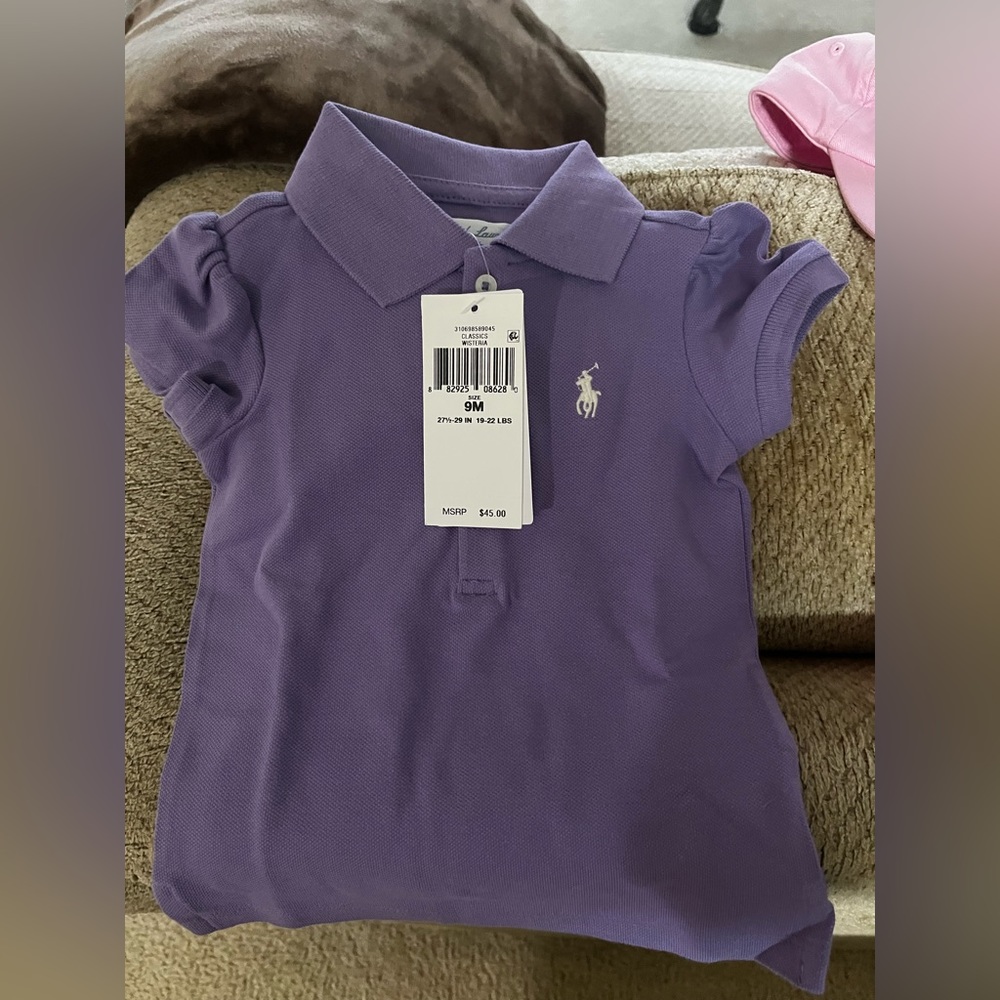 Purple shirt for baby girls.